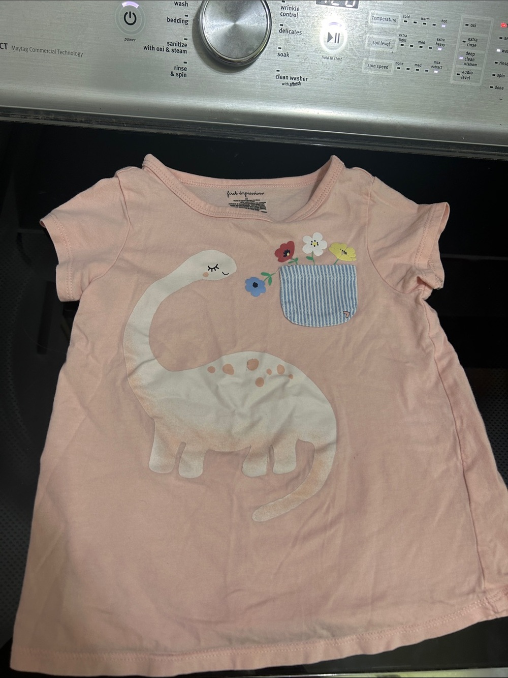 FREE IN BUNDLE girls 4t dinosaur flower tshirt tee top brontosaurus